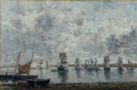 Voiliers, Camaret. (Eugène Boudin) - Muzeo.com