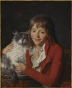 Ambroise-Louis Garneray, peintre et marin (1783-1857), représenté enfant tenant un chat angora (Jean-François Garneray) - Muzeo.com