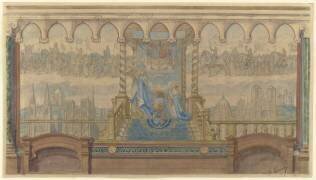 Basilique Notre-Dame-de-Fourvière (Lyon) : mosaïque du Voeu de Louis XIII : esquisse générale (Charles Lameire) - Muzeo.com