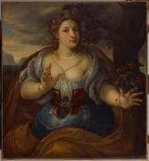 Dame au perroquet (Otto van Veen) - Muzeo.com