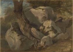 Etude de rochers (Paul Jean Flandrin) - Muzeo.com