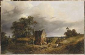 Halte de diligence (Charles Claude Delaye) - Muzeo.com