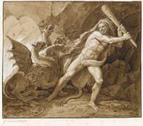 Hercule terrassant l'Hydre (Giuseppe Cammarano) - Muzeo.com