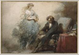 Illustrations d'oeuvres d'Alfred de Musset gravées par Adolphe Lalauze (1838-1906) : La nuit de Mai (Eugène Lami) - Muzeo.com