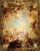 L'Apothéose d'Hercule : maquette en forme du plafond du salon d'Hercule à Versailles (esquisse) (François Lemoyne) - Muzeo.com