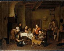Le repas familial (Jan Josef Horemans l'Ancien) - Muzeo.com