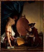Le Singe peintre (Jean-Baptiste Henri Deshays) - Muzeo.com