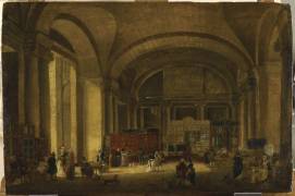 Les vendeurs d'Estampes / Gravures au Louvre (Pierre-Antoine Demachy) - Muzeo.com