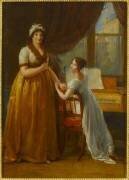 Marie-Renée Choppin d'Arnouville, vicomtesse de Morel de Vindé avec sa fille Claire en 1798 (François Gérard) - Muzeo.com