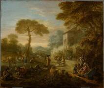 Paysage (Nicolas Charles de Silvestre) - Muzeo.com