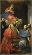 Vierge à l'Enfant avec saint Ignace de Loyola, saint Charles Borromée, saint François de Sales, saint Philippe Neri et sainte Catherine (Marco Antonio Franceschini) - Muzeo.com