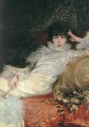Sarah Bernhardt, Sarah-Henriette Bernard, dite (1844-1923) artiste dramatique (détail) (Georges Clairin) - Muzeo.com