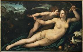 Vénus et l'Amour (Alessandro Allori) - Muzeo.com