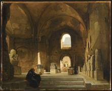 Vue de la grande salle du palais des Thermes (Pierre Achille Poirot) - Muzeo.com