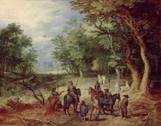 Camp de campagne dans une clairière (Jan Brueghel l'Ancien) - Muzeo.com