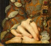 Elisabeth d'Autriche (1554-1592), reine de France, femme de Charles IX (détail) (François Clouet) - Muzeo.com