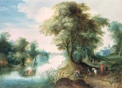 Paysage fluvial (Jan Brueghel l'Ancien) - Muzeo.com