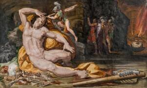 Ulysses blinding Polyphemus (Pellegrino Tibaldi) - Muzeo.com