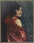 Portrait de femme en robe rouge (Jacob Merkelbach) - Muzeo.com